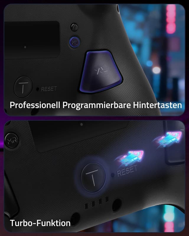 Detalle 2 de FUNLAB Switch 2 Pro Controller für Switch2/OLED – kabelloses Hall-Effekt Gamepad mit 7 RGB-Farben