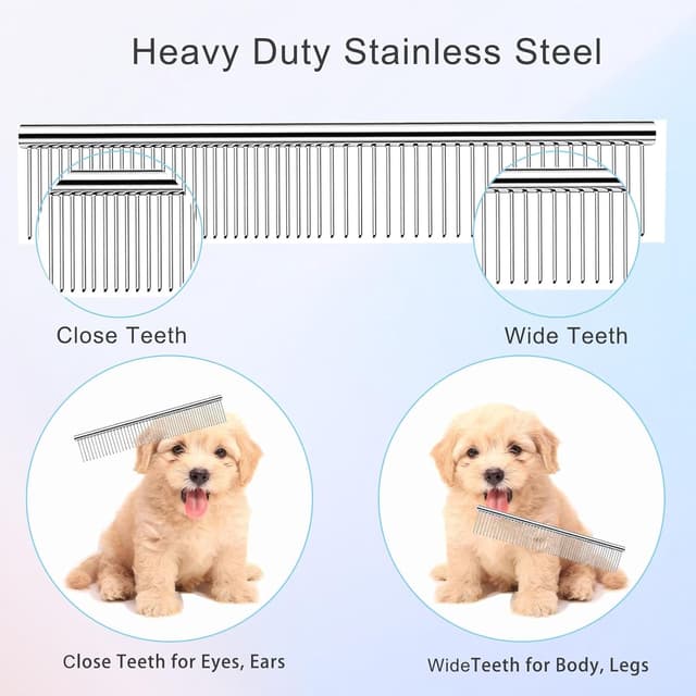 Detalle 2 de Dog Grooming Scissors 4-in-1 kit with steel comb ✂