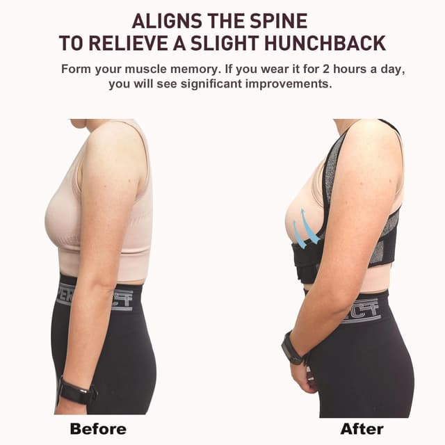 Detalle de CMC-PROGEAR Correttore posturale da donna M: tutore invisibile e leggero per collo, spalle e parte superiore della schiena