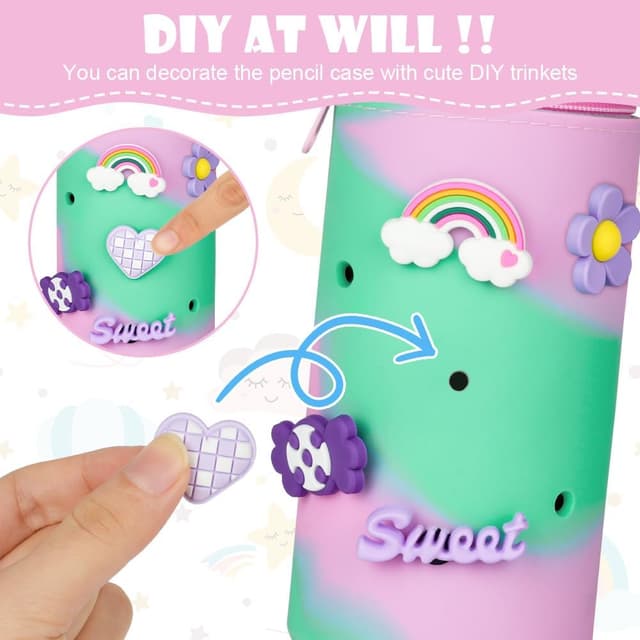 Detalle 2 de Vicloon Astuccio telescopico in silicone 2 in 1 con cerniera, unicorno