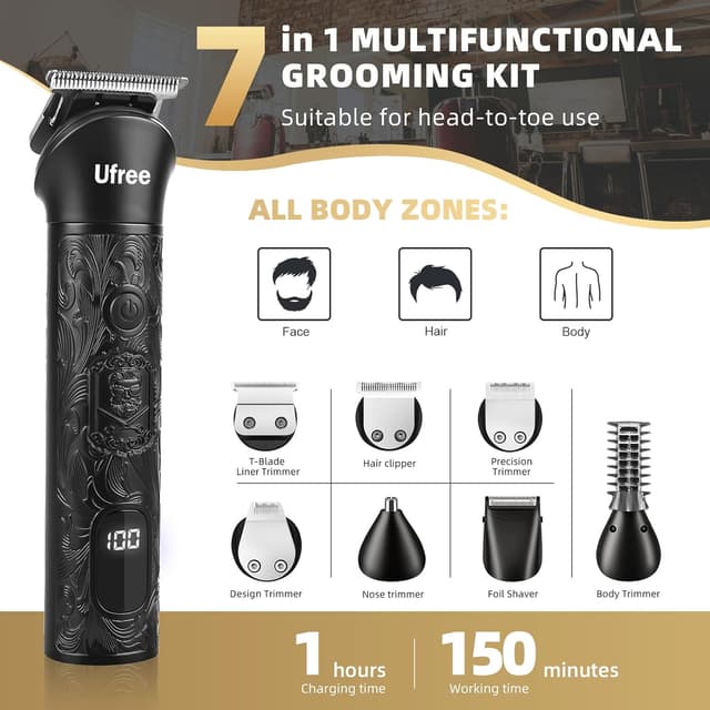 Thumbnail 1 de Ufree 7‑in‑1 Beard Trimmer 6500 RPM