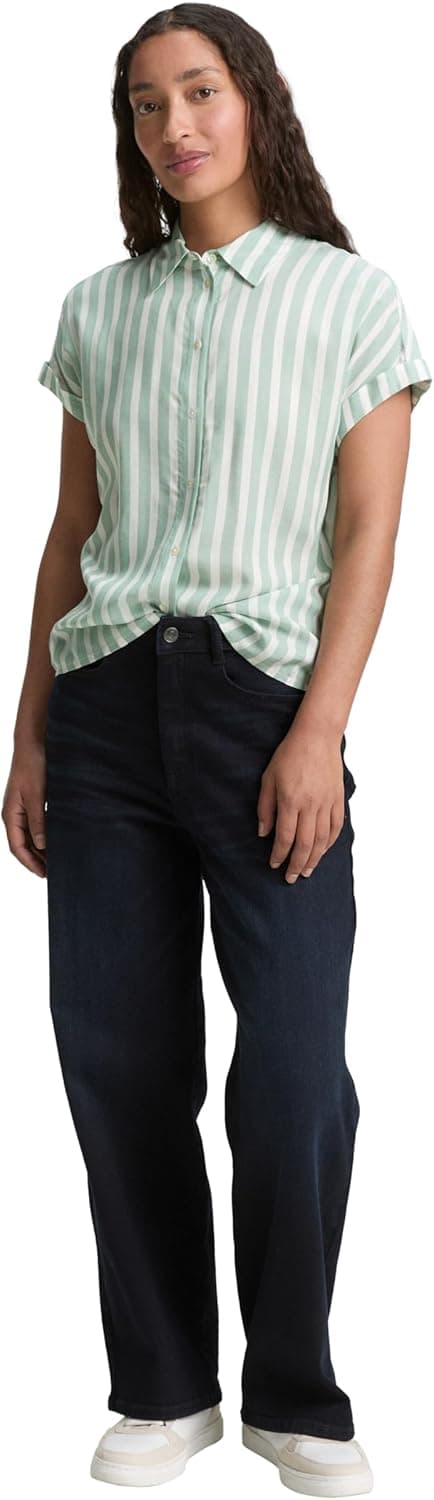 Detalle 2 de Tom Tailor 1047057 camicia da donna in tessuto morbido e leggero