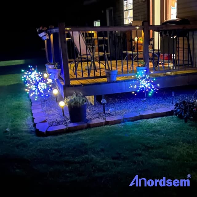 Thumbnail 6 de Anordsem Solar Outdoor Firework LED Fairy Lights (4 Pack) – Waterproof DIY Copper-Wire Garden Ornaments