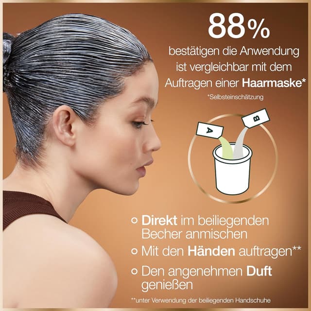 Detalle de Garnier GOOD Dauerhafte Haarfarbe 4.61 Sonnenaufgangs-Violett – ammoniakfreie Coloration mit bis zu 100% Grauabdeckung
