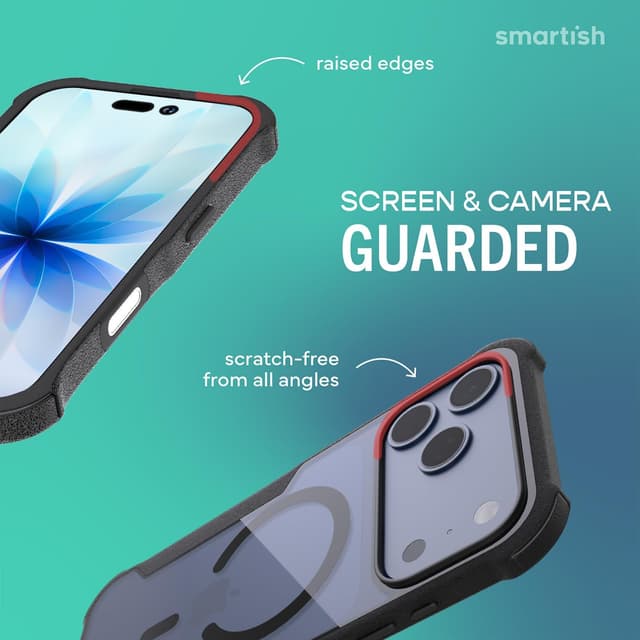 Thumbnail 6 de Smartish iPhone 17 Pro Max MagSafe Case (Gripzilla) – Rugged, heavy-duty magnetic protection, Clearly Black