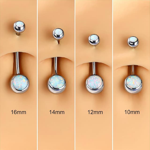 Thumbnail 4 de Melighting piercing ombelico titanio G23 opale