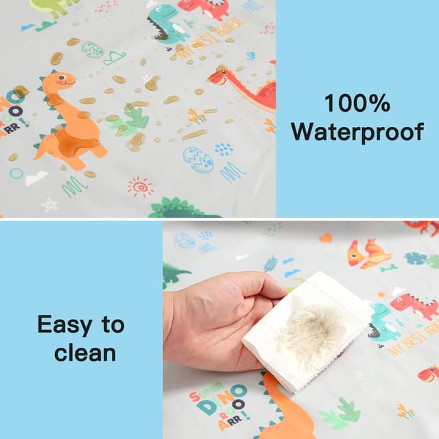 Detalle de PewinGo weaning bib with sleeves