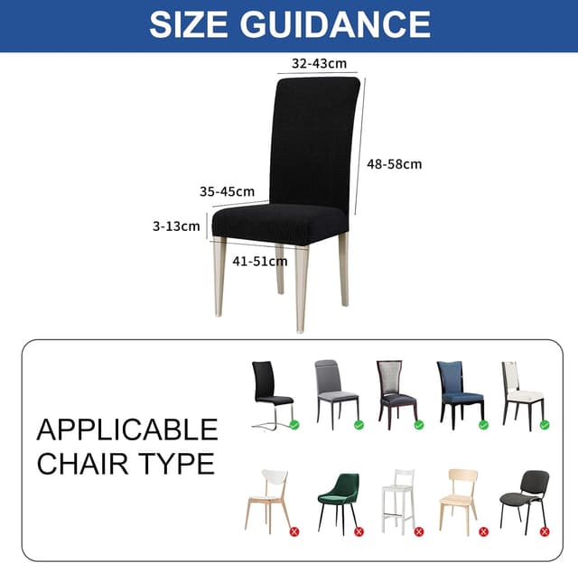 Detalle 2 de Ystyle housse de chaise extensible 4 pièces