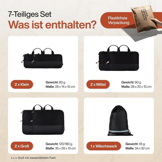 Thumbnail 6 de TRAVEL DUDE Packwürfel 7-teiliges Set