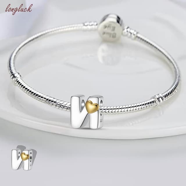 Detalle de LONGLUCK Charm Alphabet A-Z aus 925 Silber