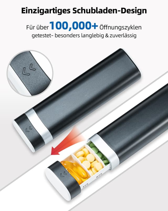 Thumbnail 3 de Betife Tablettenbox 7 Tage 17×4,7×3,2 cm