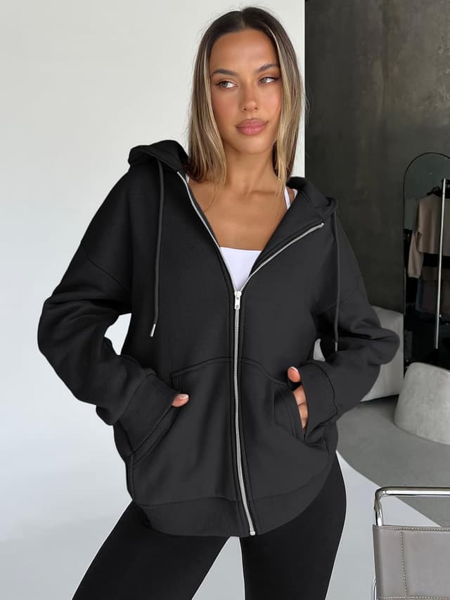 Detalle 1 de Trendy Queen Zip Up Hoodies 50% Cotton 2026