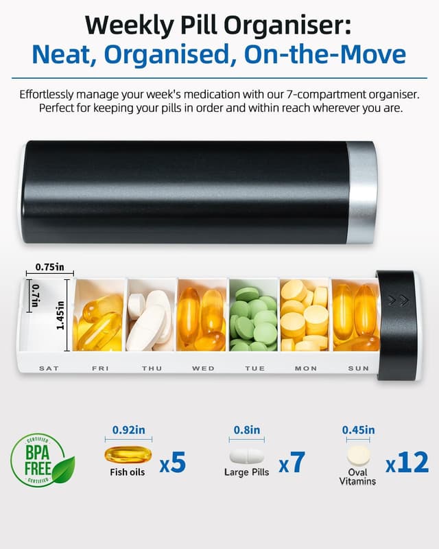 Detalle de Betife 7-day pill organiser for travel