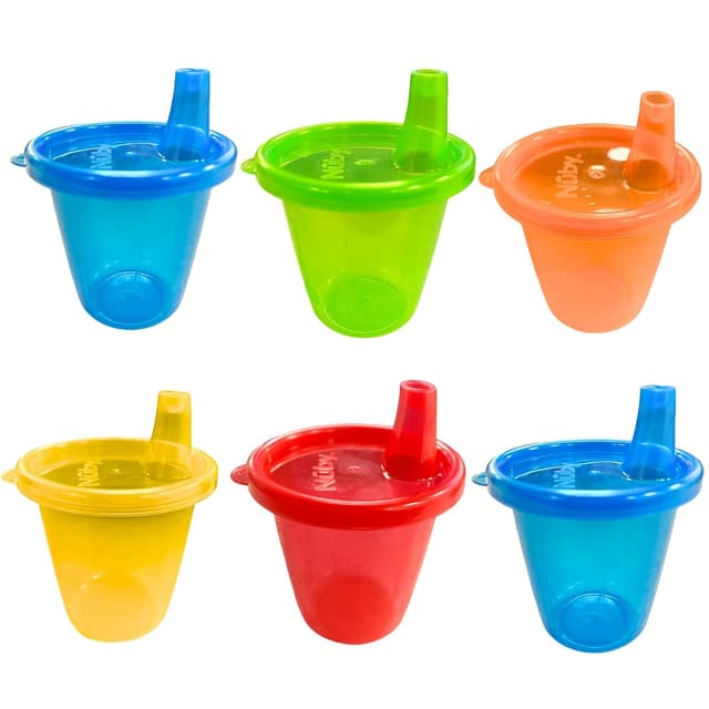 Detalle de Nuby Becher mit Deckel 6er Pack 210 ml