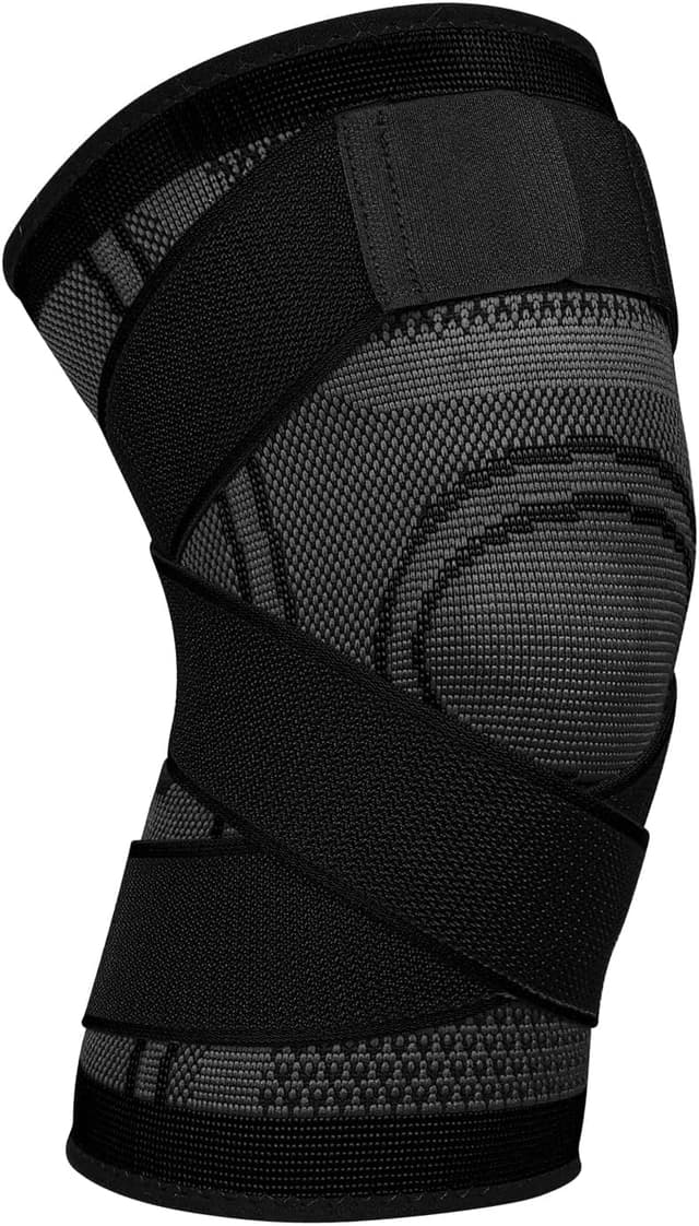 Detalle de Fefod Genouillère de sport élastique réglable (compression rotulienne et ligamentaire) pour running, cyclisme
