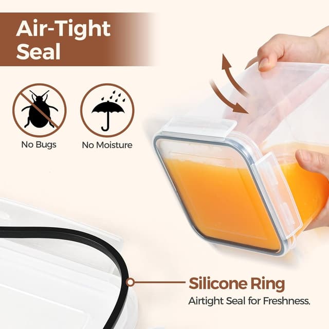 Thumbnail 5 de ComSaf Sugar Flour Containers Set of 3 ⚙