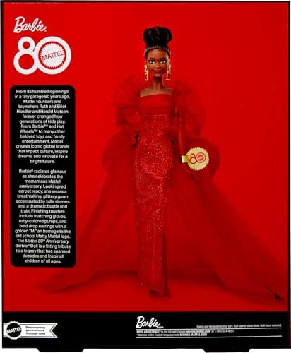 Detalle 2 de Mattel Barbie Signature JBJ18 muñeca 80.º aniversario 🎎