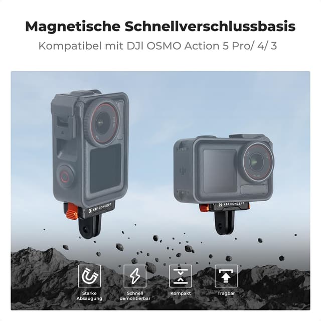 Detalle 2 de K&F CONCEPT Magnetische Schnellverschluss Adapterhalterung 2er Pack
