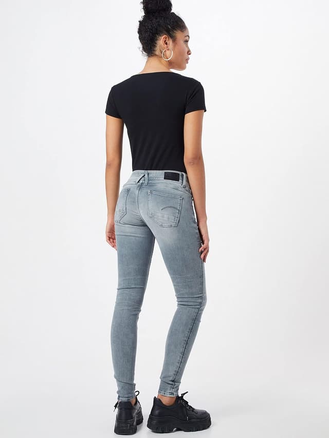 Detalle de G-STAR RAW Damen Lynn Super Skinny Jeans – Mid Waist im Vintage-Look