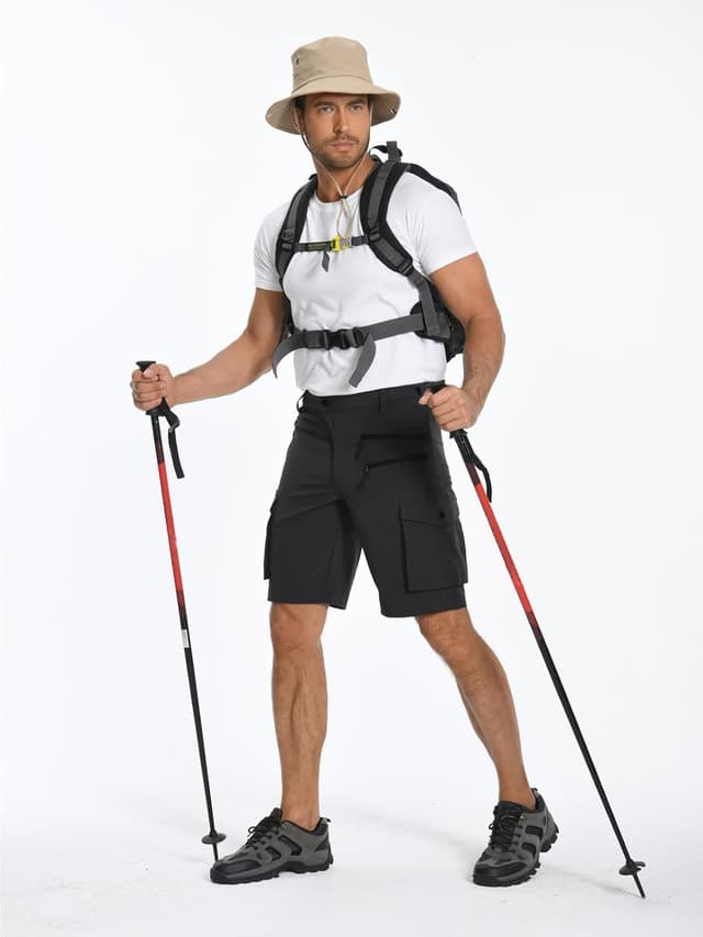 Thumbnail 6 de Hiauspor Herren Shorts – leichte, schnell trocknende Cargo-Bermuda mit 5 Taschen