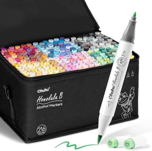 Imagen de Ohuhu Alcohol Brush Markers 216 colours 🎨 en OfertitasTOP