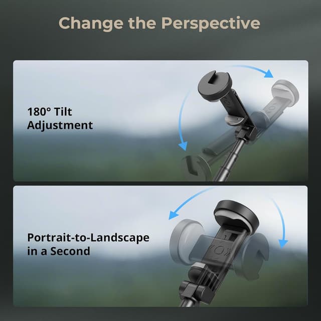 Detalle 2 de SmallRig ST30 trépied One-Touch Deploy (147,1 cm) avec télécommande pour iPhone/Android noir 5291