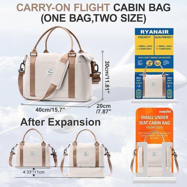 Detalle de Reisetasche Ryanair 40x30x20 für Damen