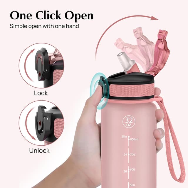 Thumbnail 3 de EYQ 1L Water Bottle with Straw