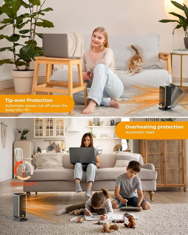 Detalle 2 de DDHTSAL Portable Mini Electric Heater 900W