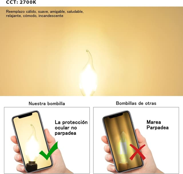 Thumbnail 4 de LVWIT Bombillas LED E14 Vela 4W (Pack 6)