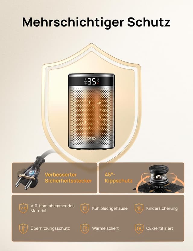 Thumbnail 2 de DREO Keramik Heater 416 1500 W