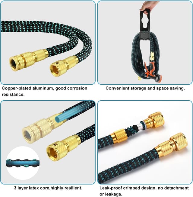 Detalle de Homvvi expandable garden hose 74FT