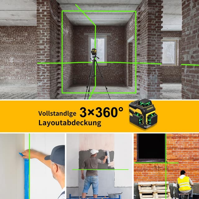 Thumbnail 4 de Kreuzlinienlaser 3×360° mit Stativ 🛠