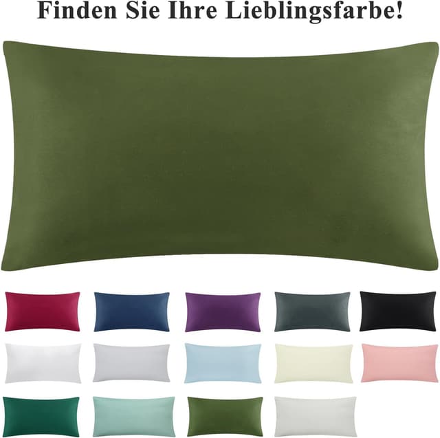 Thumbnail 6 de Aisbo Kissenbezug 40 x 80 Olivgrün