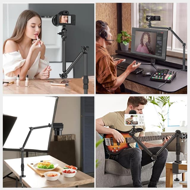 Thumbnail 6 de Jubor Camera Desk Mount – Overhead webcam and projector stand with 1/4" screw, 360° adjustment (max 3 kg)
