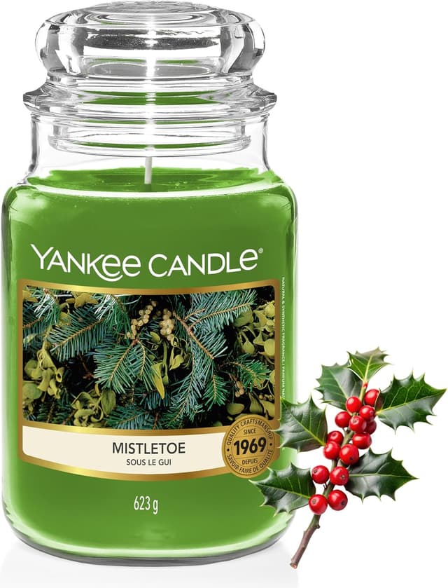 Detalle de Yankee Candle candela alla vischio fino a 150 ore
