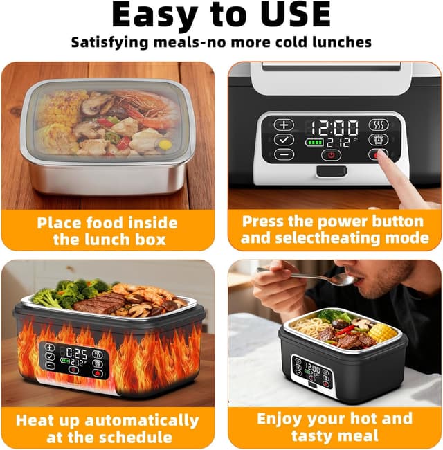 Thumbnail 6 de XL Cordless Heated Lunch Box 1.5L 🍱