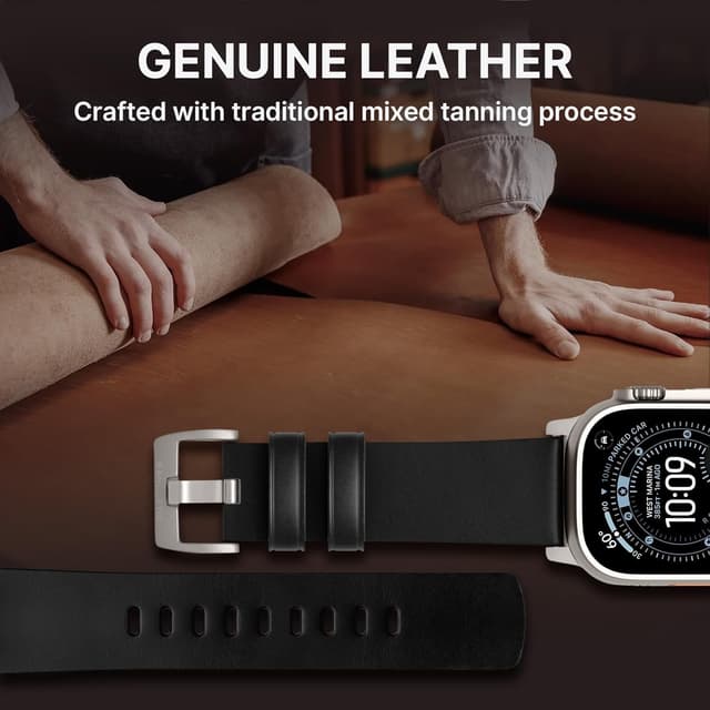 Detalle de Bandletic Leather Strap 150–205mm for Apple Watch