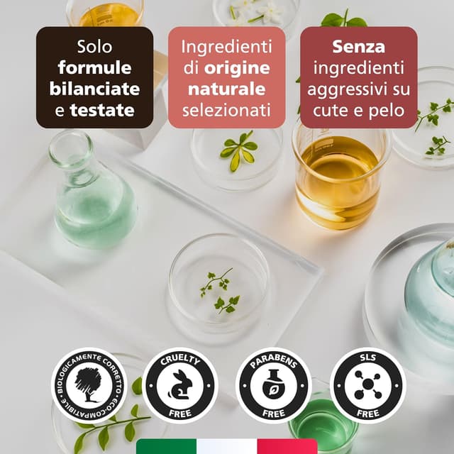 Detalle de Natural Derma Pet Shampoo per Cani Pelo Bianco 200 ml (100% vegan) per manti chiari e delicati