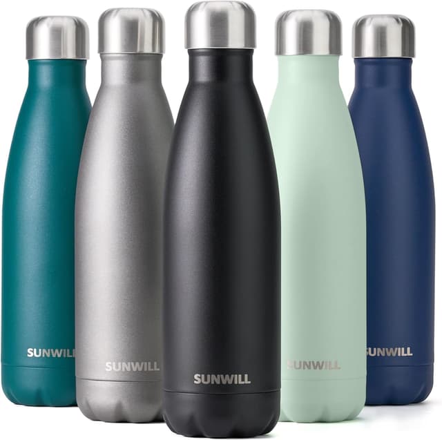 Detalle de SUNWILL Metal Water Bottle 500ml insulated bottle 🚰