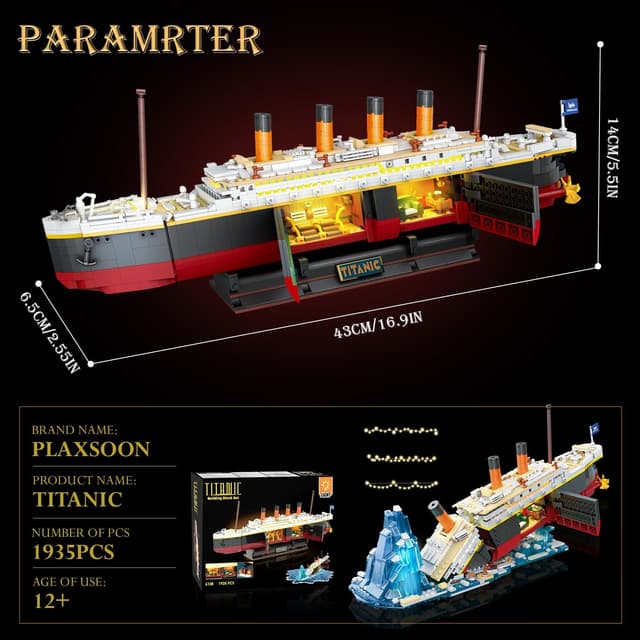 Thumbnail 6 de PLAXSOON Titanic 2 in 1 Building Set 1935 pcs