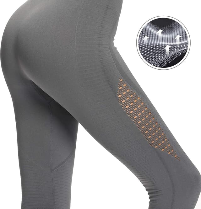 Detalle de Eono Legging de sport femme taille haute anti-cellulite đ§