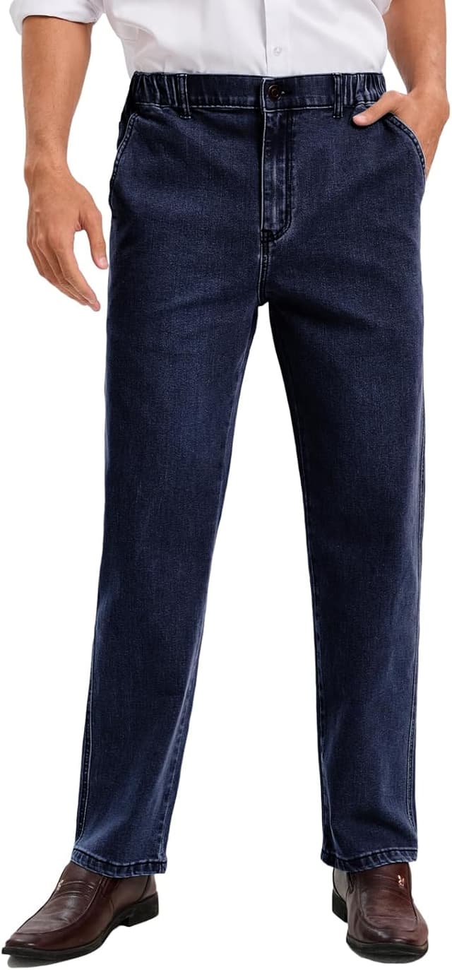 Detalle 2 de Men’s Elastic Waist Jeans Relaxed Fit