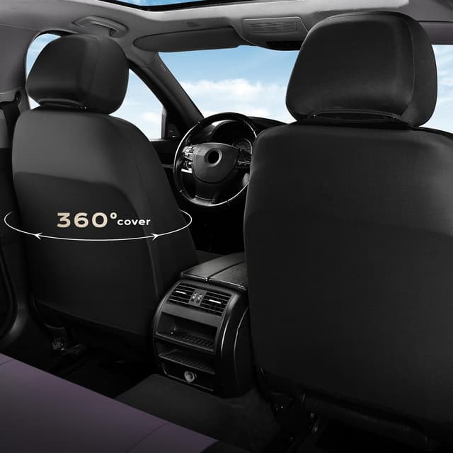 Thumbnail 6 de Coverado Leather Seat Covers Full Set for 5 Seats (Purple) — Waterproof PU Leather with Breathable Mesh