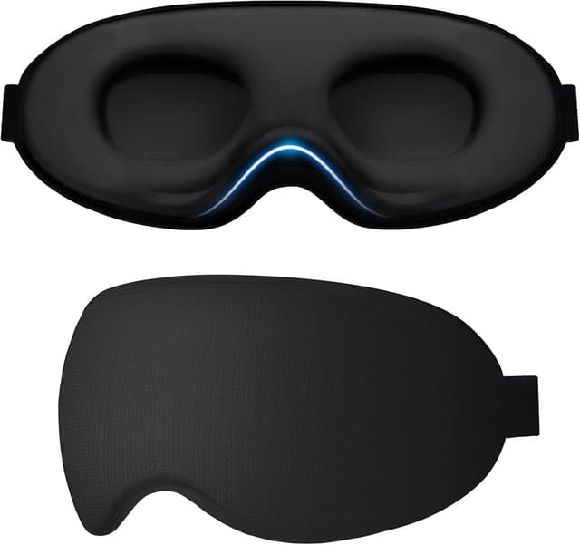 Detalle de Gritin Mascherina per dormire 3D con blocco luce e cinturino regolabile