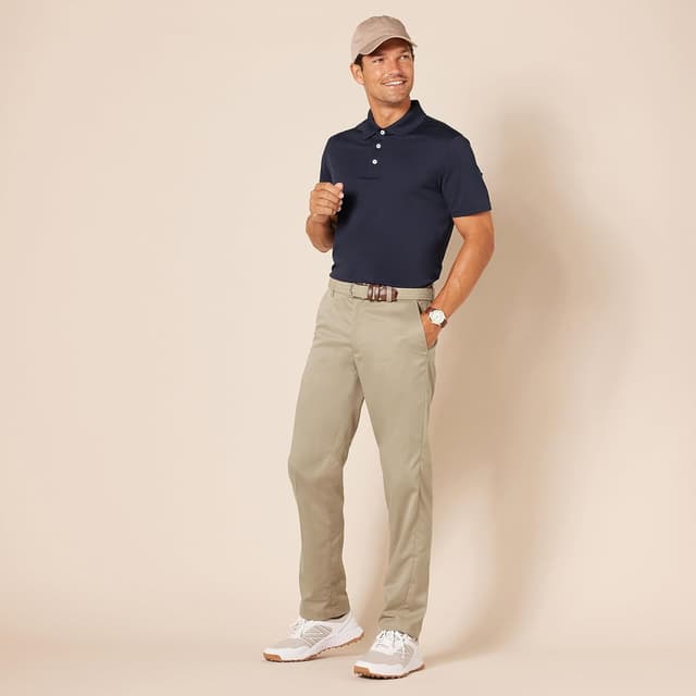 Detalle de Amazon Essentials Men’s Straight-Fit Stretch Golf Trousers