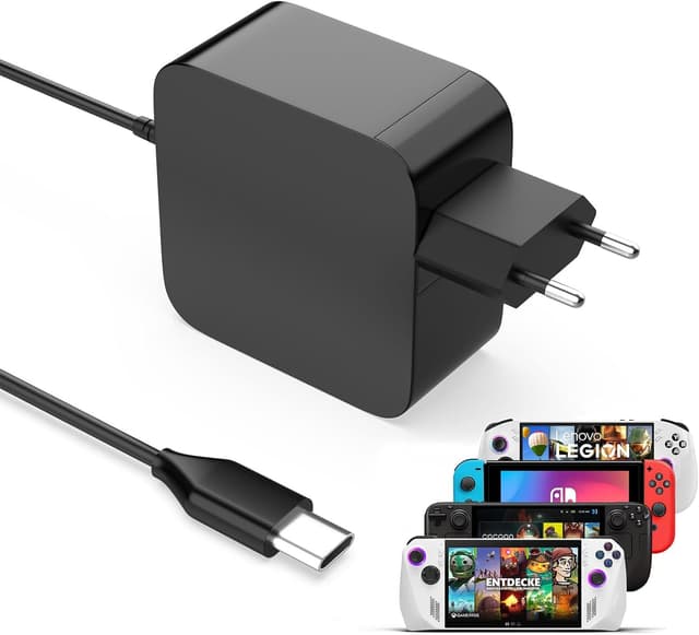 Detalle de 65W USB‑C Ladegerät für Steam Deck und Switch