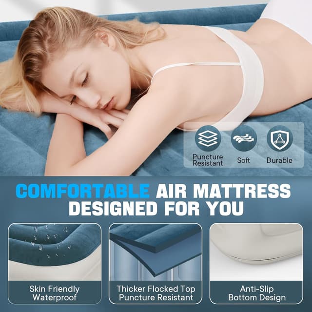 Detalle 2 de VOSSER Twin Air Mattress with Built-in Pump ⚙