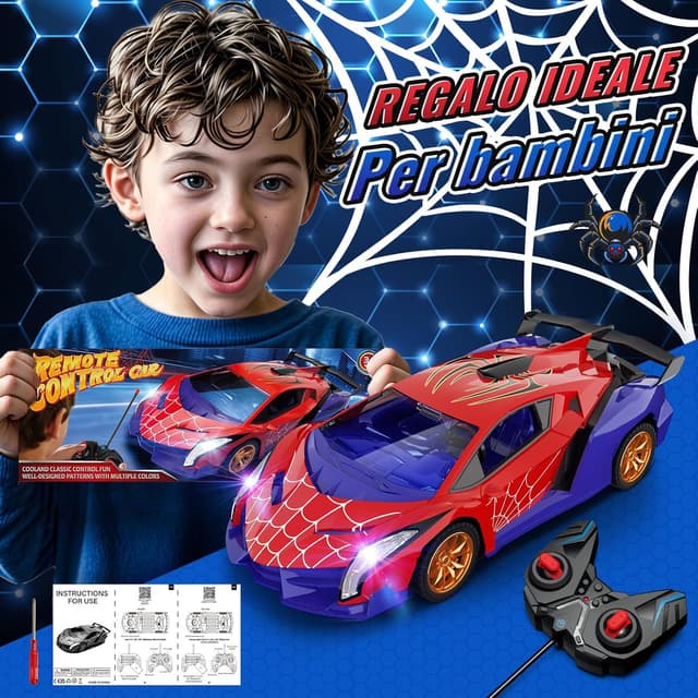 Detalle 1 de Mirthigig 1:18 macchinina RC con luci 2,4GHz