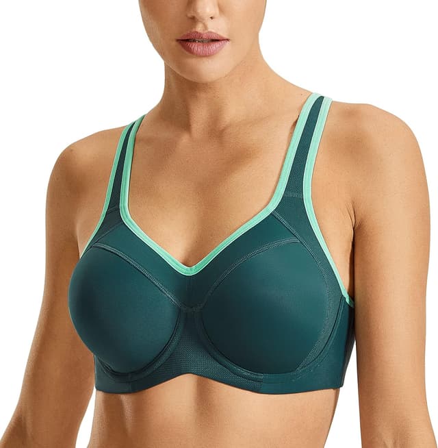 Detalle 2 de SYROKAN Women’s high impact underwired sports bra with racerback and padded cups